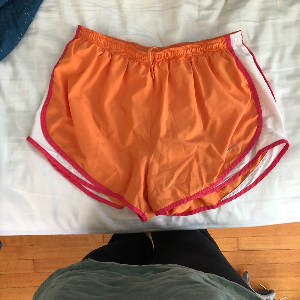 Nike Running Shorts Orange and Pink (L)